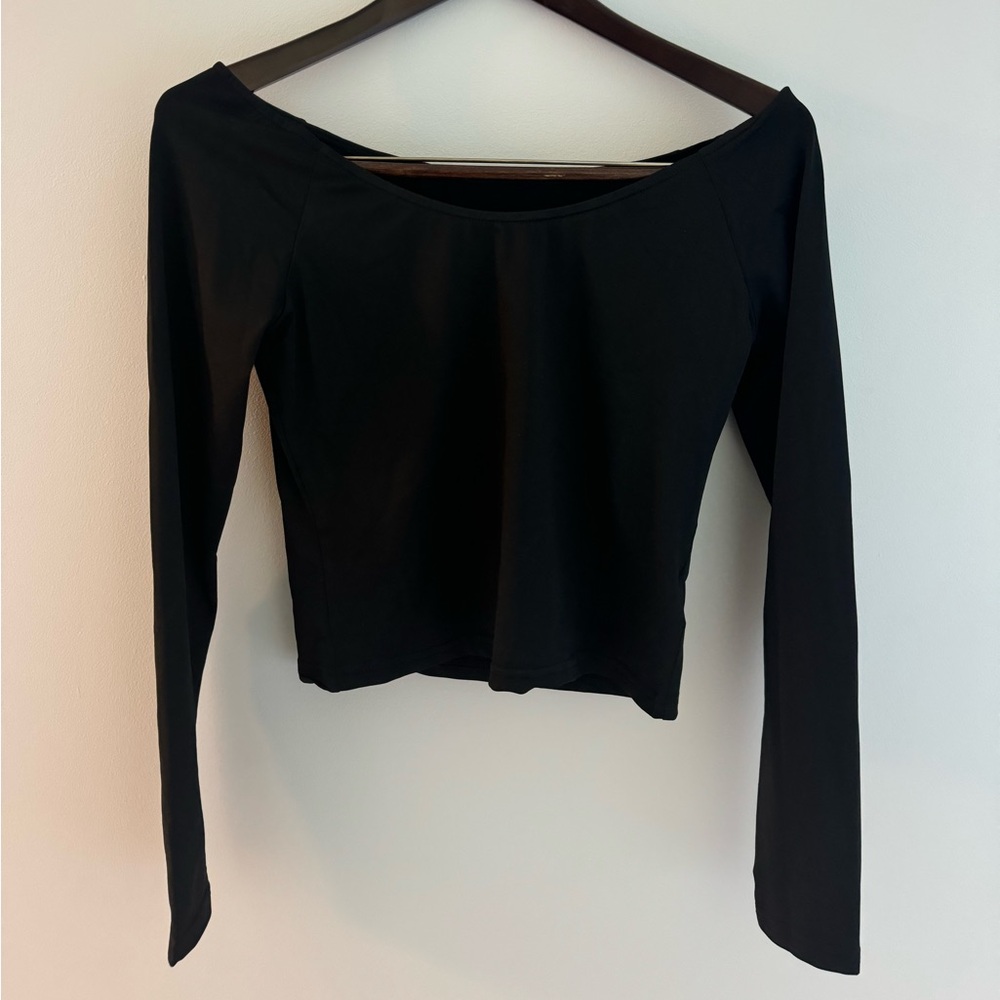 Edikted Black Long Sleeve Crop Top